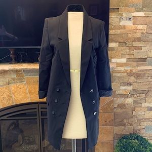 Three-quarter length sleeve black blazer H&M